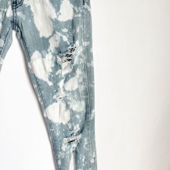 Machine Bleach Wash Distressed Skinny Jeans 29” - Picture 4 of 10